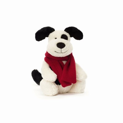 Jellycat Bashful Winter Dog UK | 89643UCNP